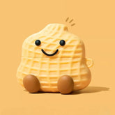 3″ Khaki Silicone AirPods Case - Cute & Funny Smiley Face Peanuts Design